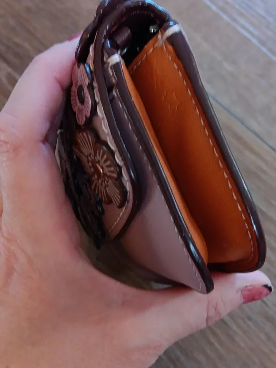 Coach Dusty Rose Tea Rose Clutch With Handtag - Picture 14 of 16